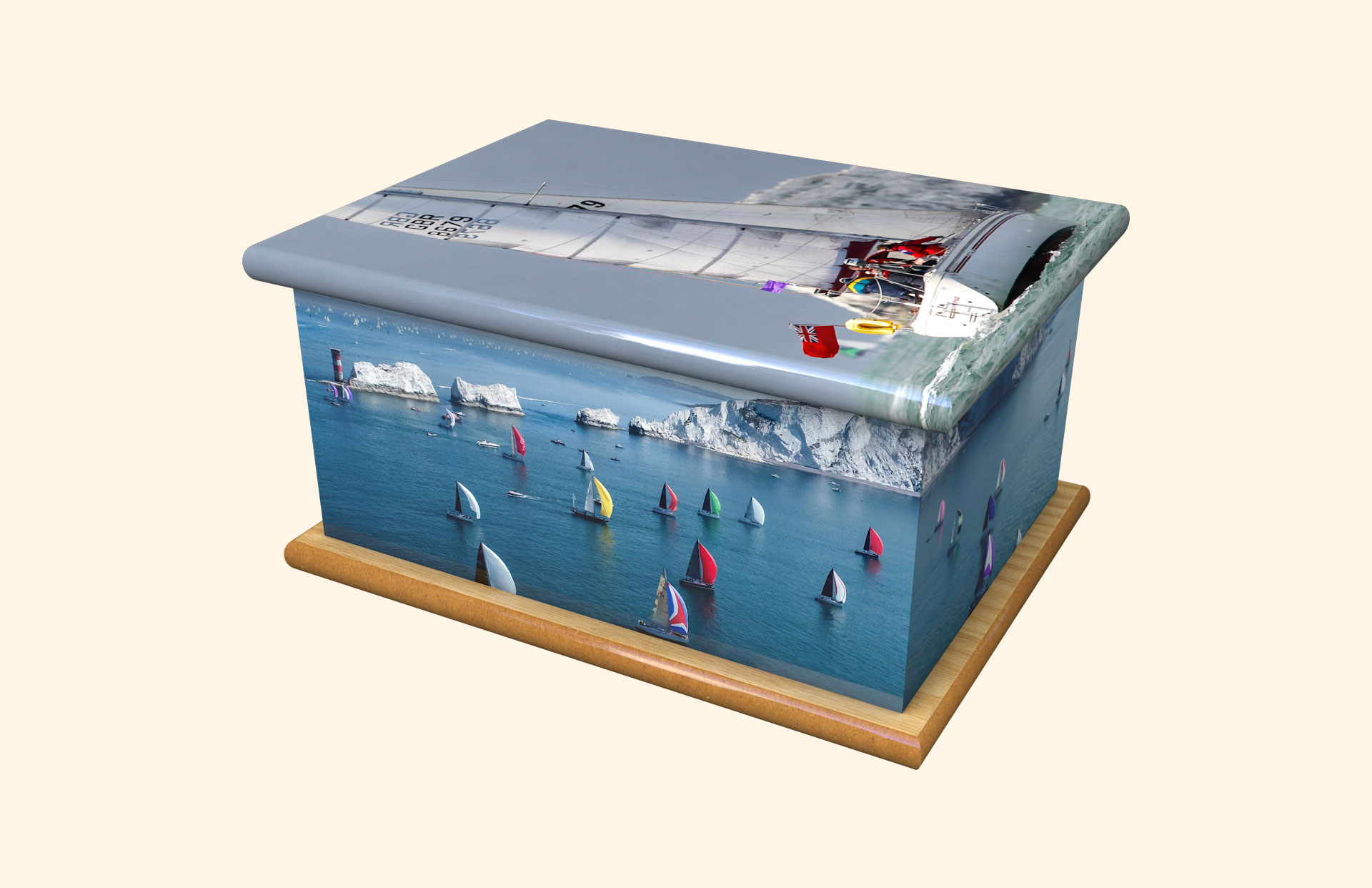 Underway adult ashes casket